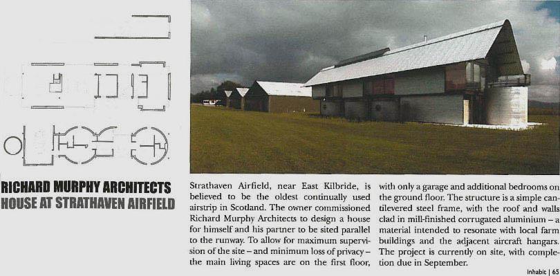 Inhabit magazine article on the House at Strathaven Airfield
