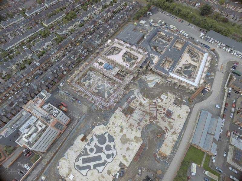 Acute Mental Health facility, Belfast. Aerial view of the site